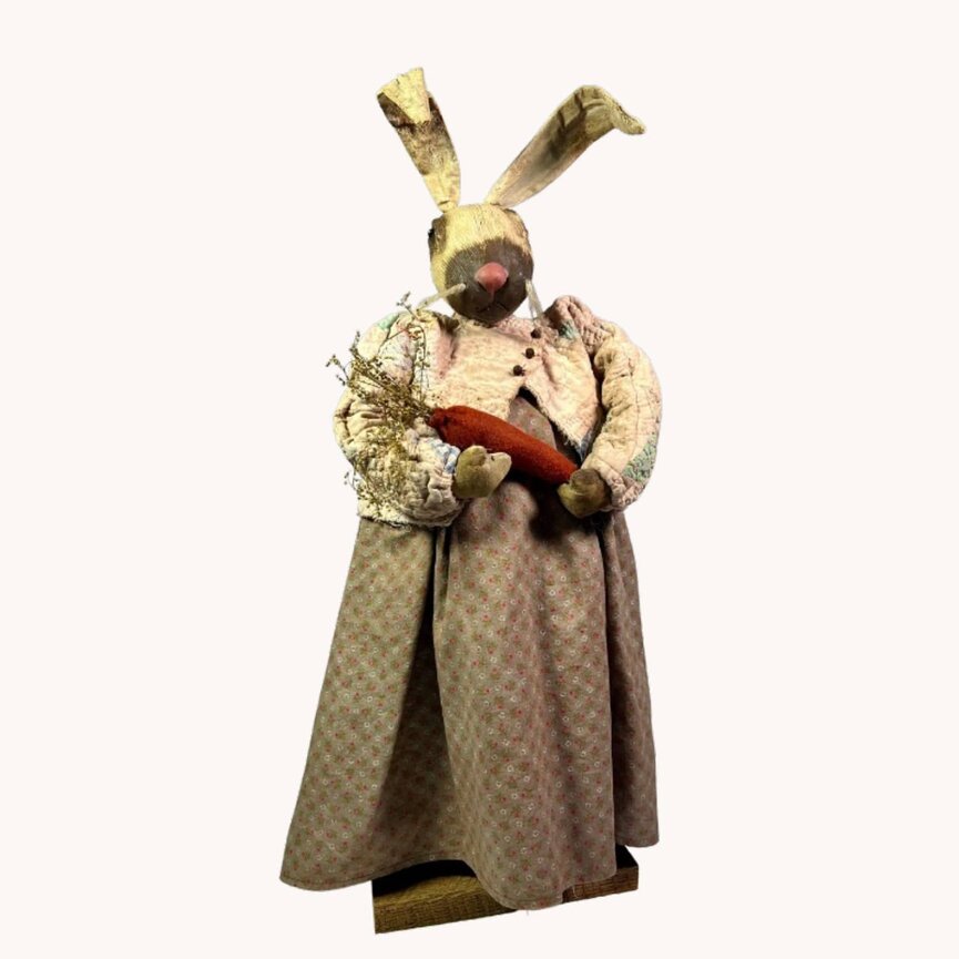 Clay Face Girl Rabbit Doll - 21"