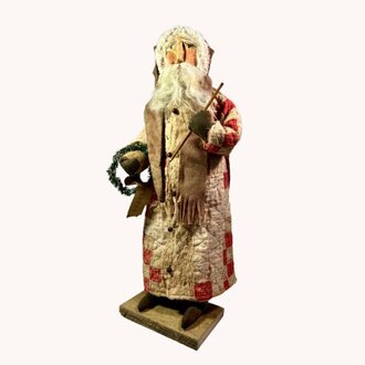 Checked Quilt Santa Doll - 24"