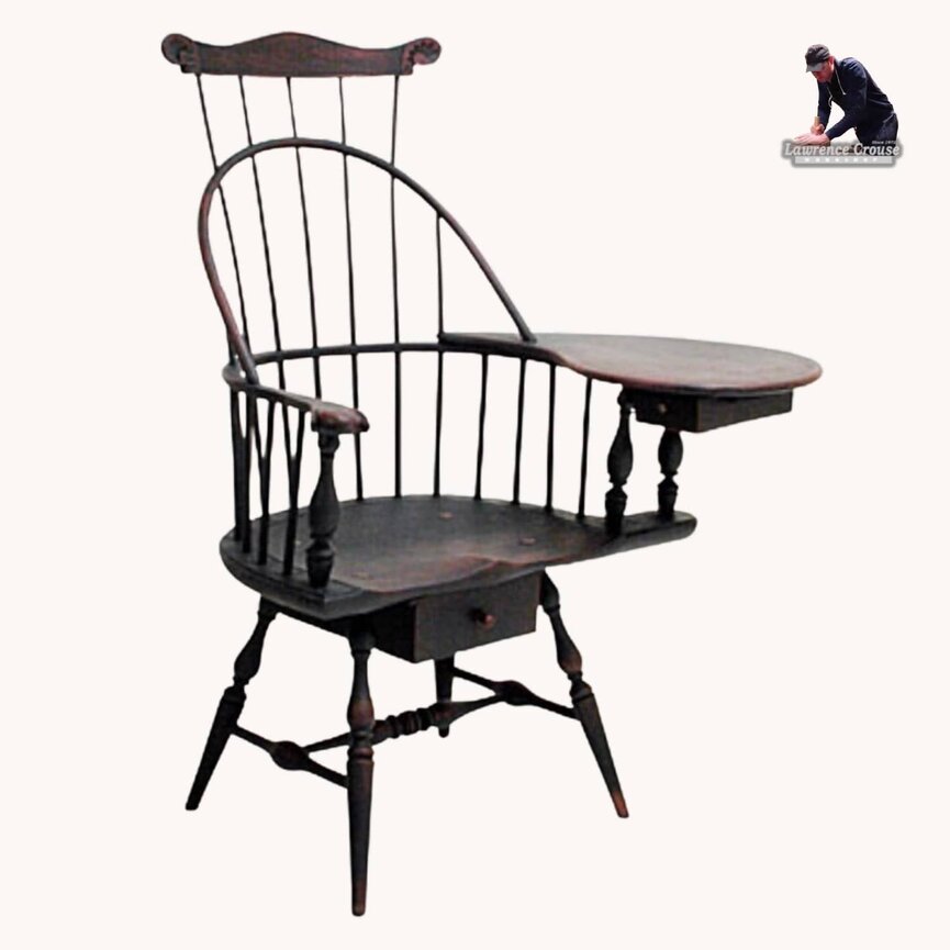 Sack Back Writing Desk Chair with Comb