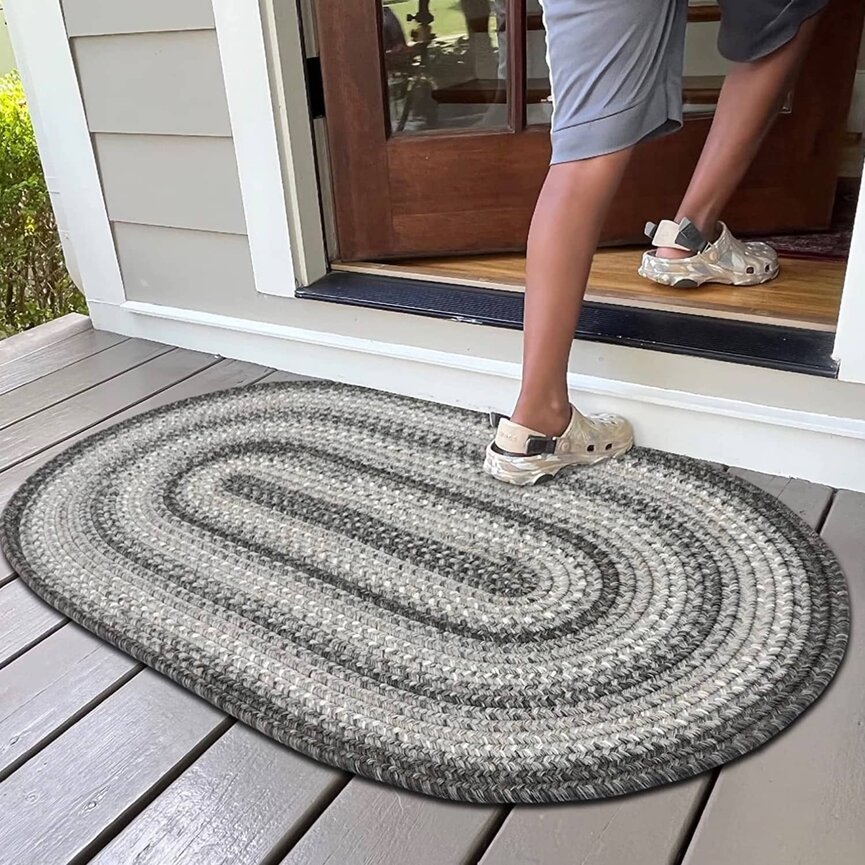 Graphite Ultra Durable Braided Rug