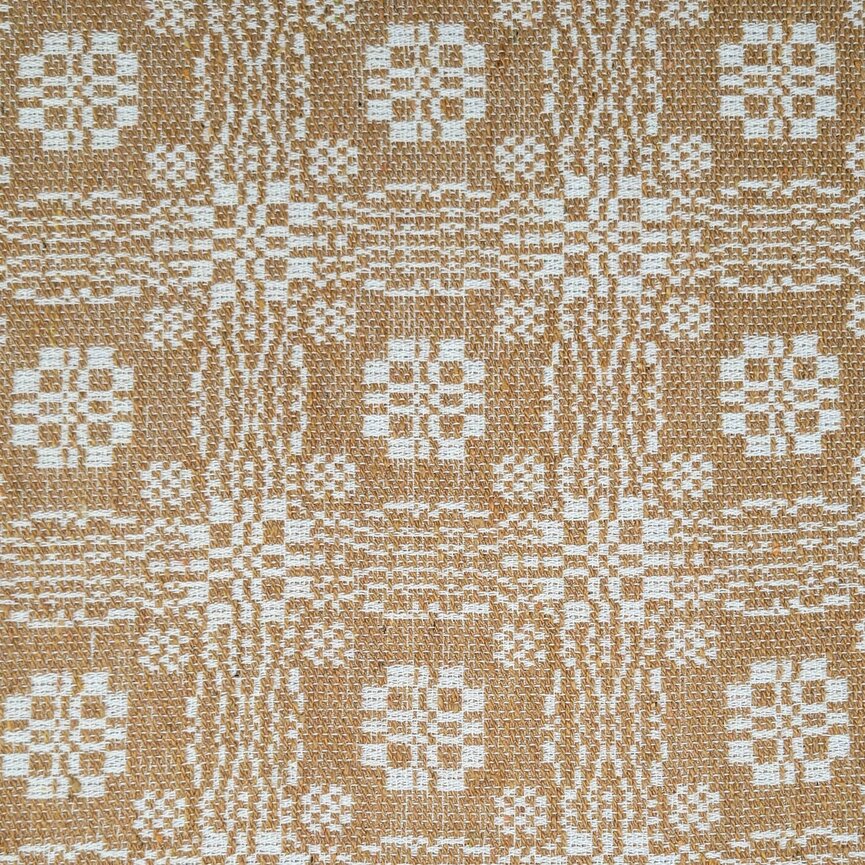 Pine Creek Gettysburg Bed Cover Mustard over Cream