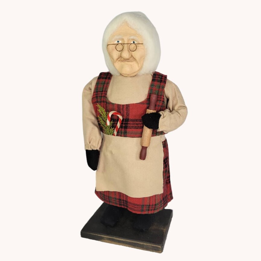 Mrs Claus with Rolling Pin Doll - 18"