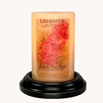 Seed Packet Larkspur LL Candle Sleeve