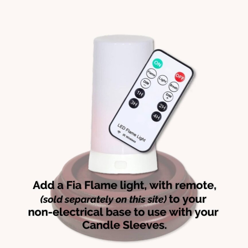 Round Candle Sleeve Base Classic Red Non-Electric