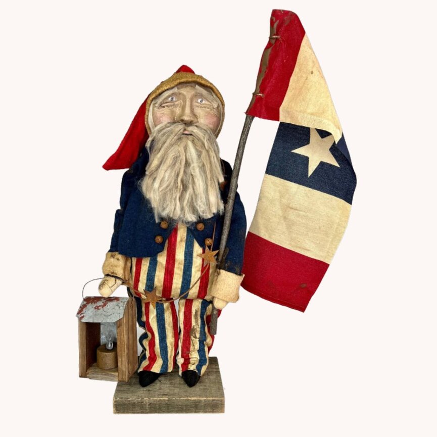 Americana Soldier One Star Flag and Lantern