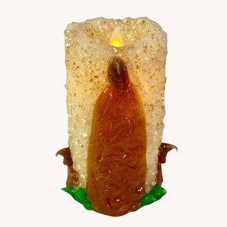 Moving Flame Pillar Large - Pumpkin Patch - 3x6