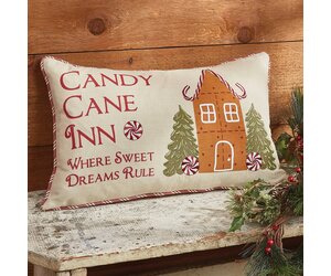 Christmas Memories Candy Cane Inn Pillow Set - 12x20