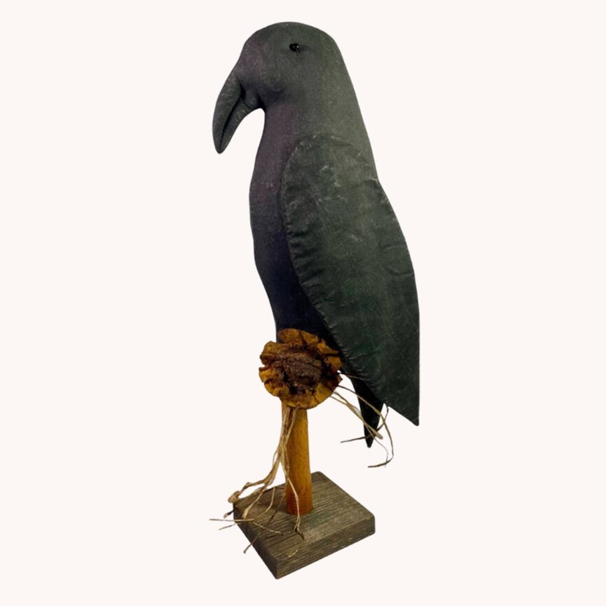 Black Crow on Base with Sunflower - 19" T