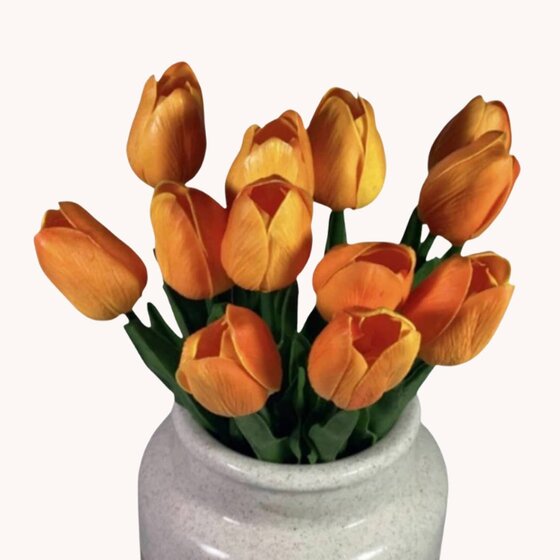 Orange Tulip Single Stem - 14"