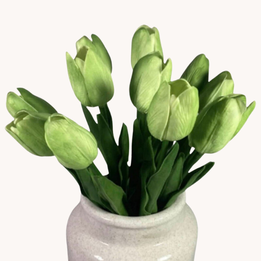 Green Tulip Single Stem - 14"