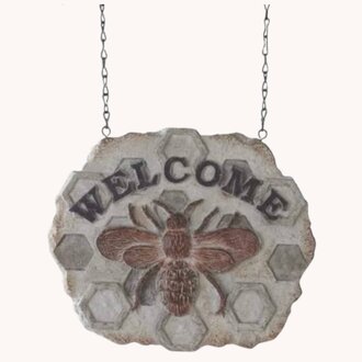 Honeycomb Welcome Sign Arrow Replacement Gray Resin