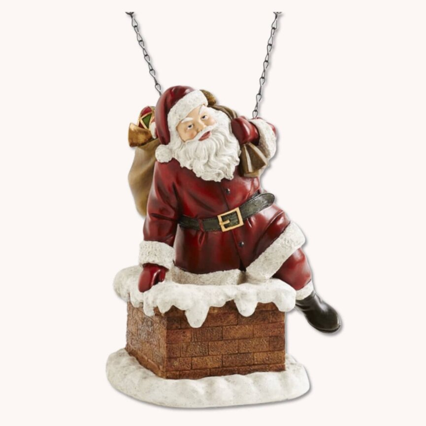 Santa Climbing in Chimney Resin Arrow Replacement