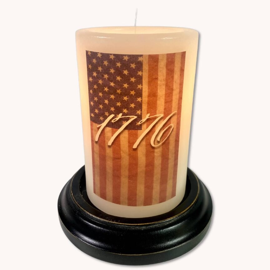 Flag 1776 Candle Sleeve - Vanilla