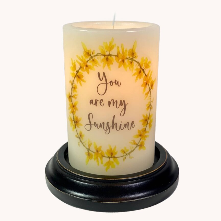 You are My Sunshine Wreath Candle Sleeve