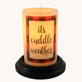 It's Cuddle Weather Red Candle Sleeve