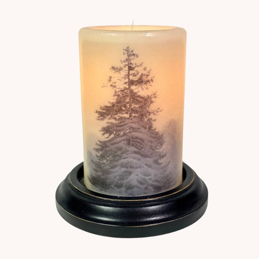Large Navy Spruce Candle Sleeve - Antique Vanilla