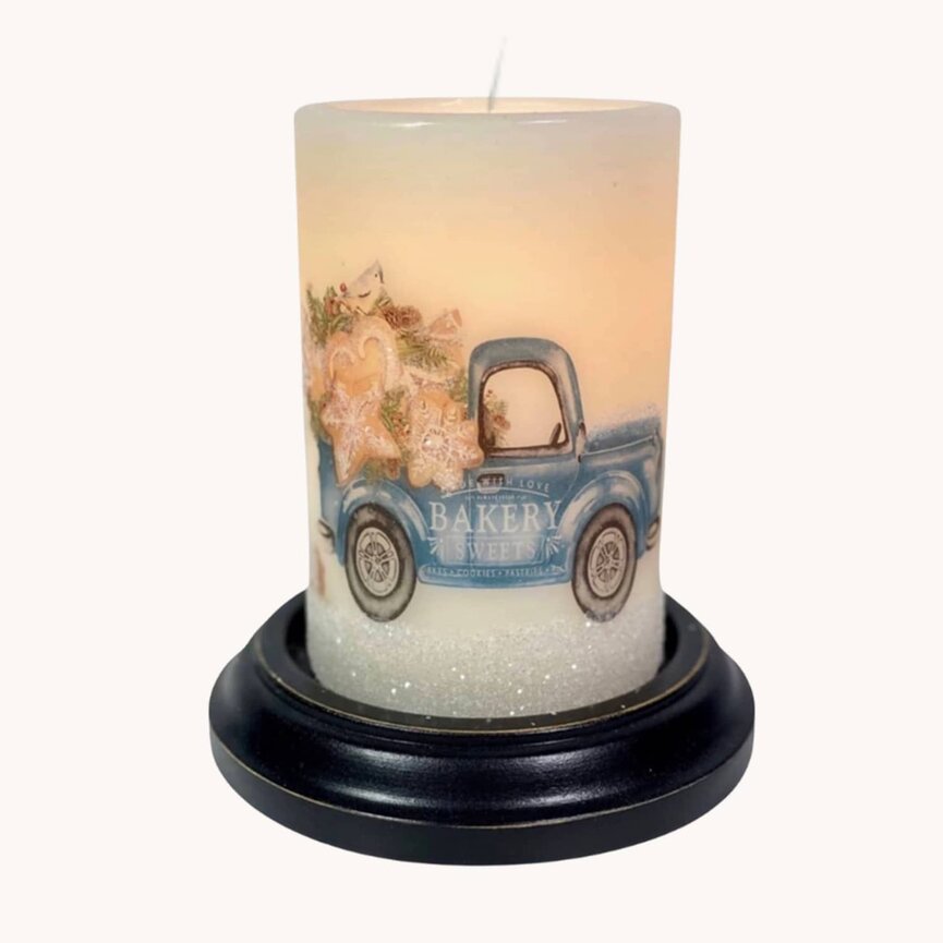 Seasonal Cookie Truck Candle Sleeve - Gumdrop