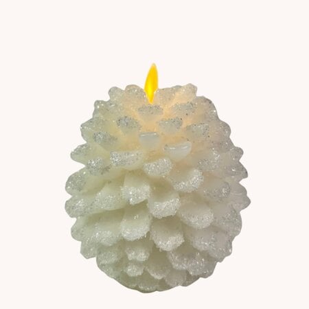 Luminara Pinecone Flameless Candles Pearlized White Finish Pine Cone  Figural, Real Wax Unscented LED Candles, Battery Operated with Timer,  Holiday Decoration Table Centerpiece (3.5 x 4.5) : : Tools &  Home Improvement