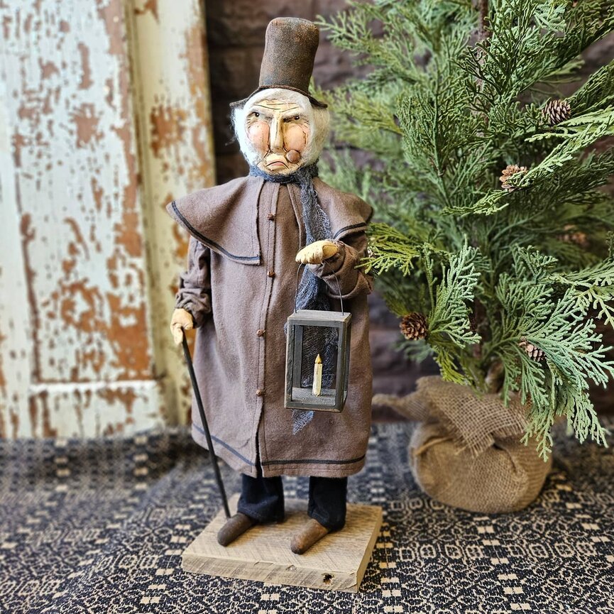 Primitive Scrooge with Lantern - 21"