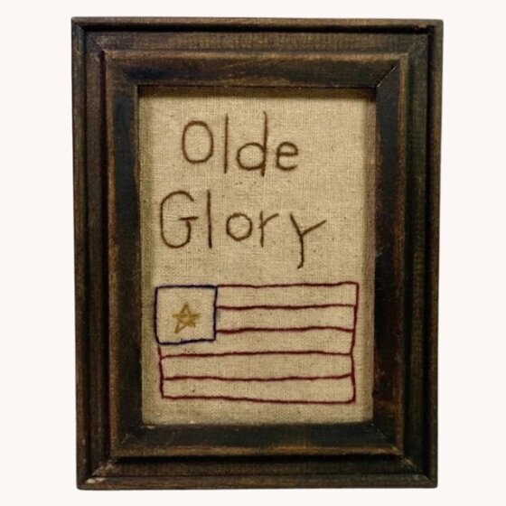 Olde Glory Handmade Sampler - 4" x 6"