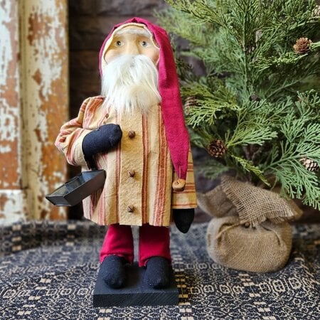 Santa in Ticking Jacket - 17"