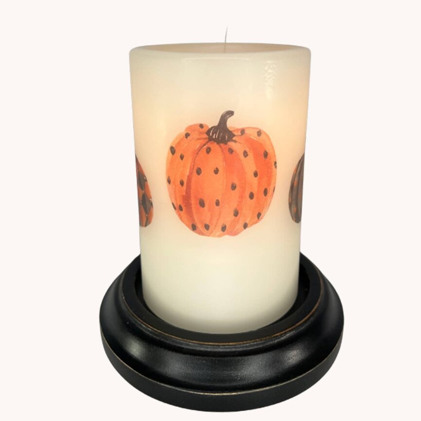 Halloween Pumpkin Cluster Candle Sleeve - Vanilla