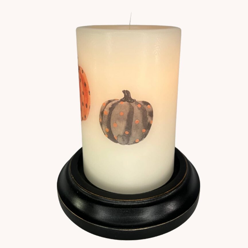 Halloween Pumpkin Cluster Candle Sleeve - Vanilla