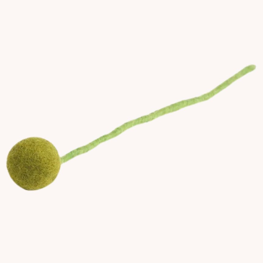 Wool Felt Flower Large Green - 11.75"