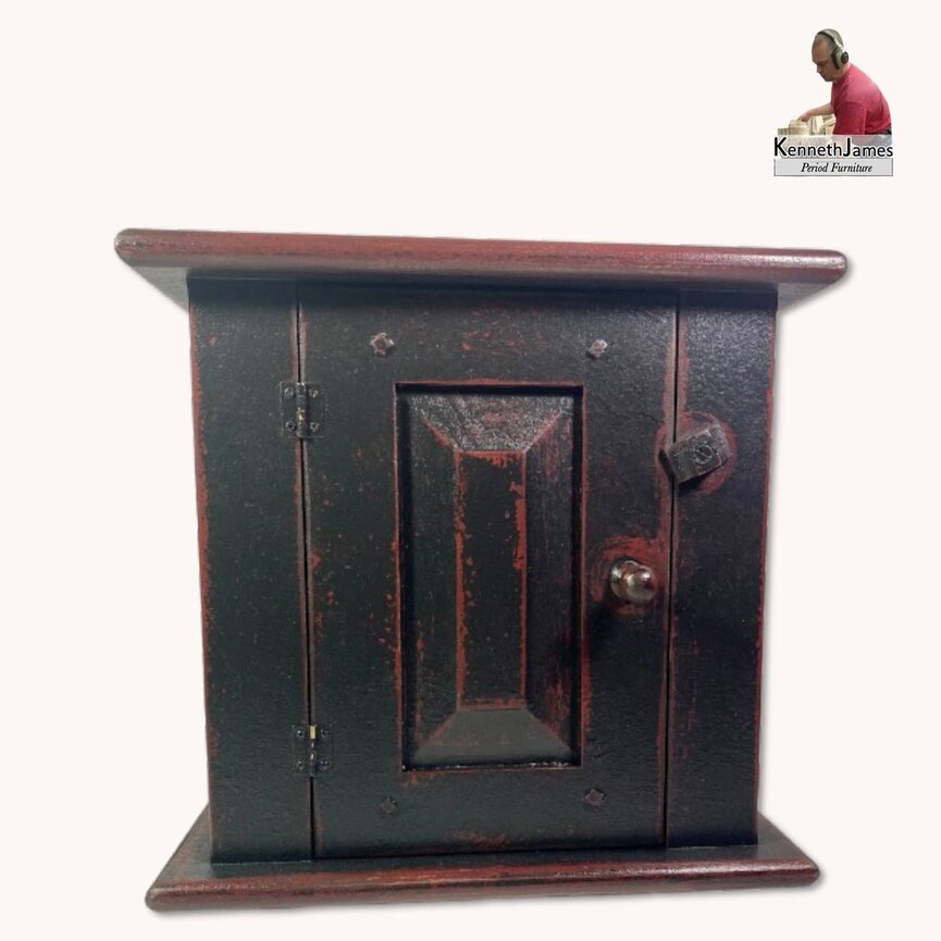 Shaker Black Cupboard - Black over Red