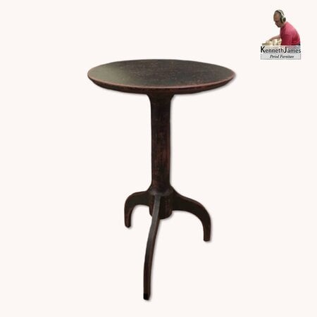 Round Top Shaker Table - Black over Red