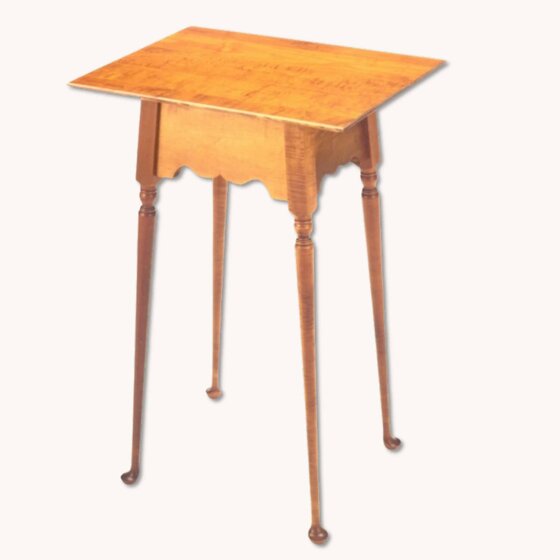 Valley Table Rectangle Tiger Maple Top