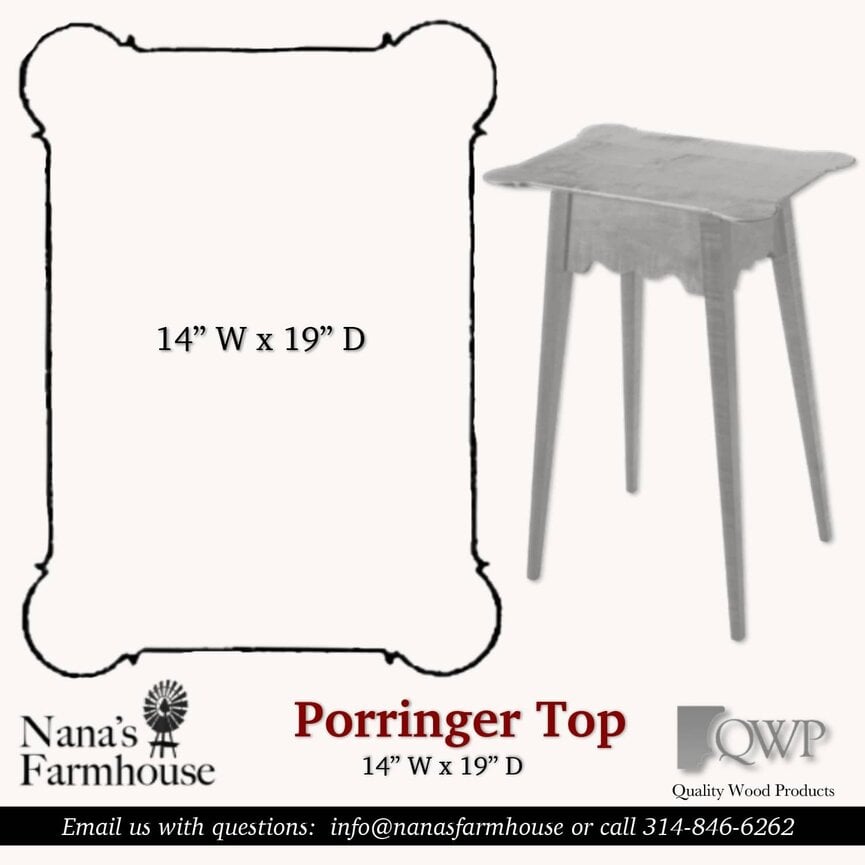 Valley Table Porringer Tiger Maple Top