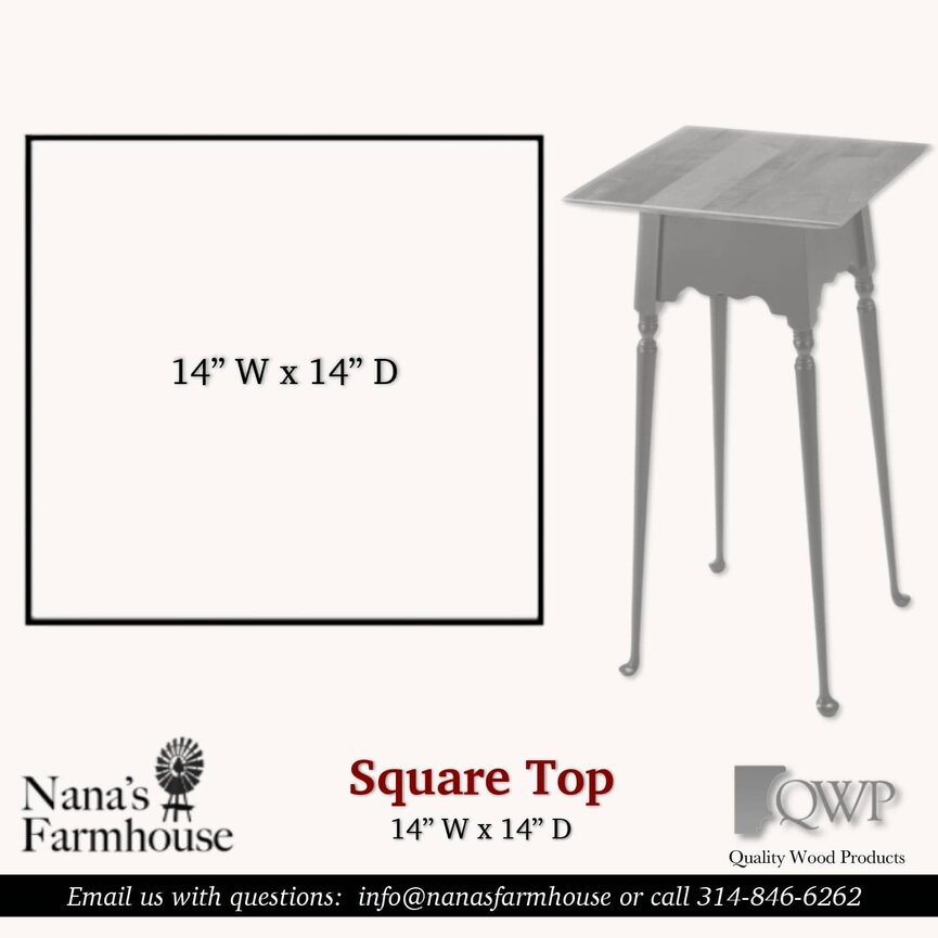 Valley Table Square Tiger Maple Top