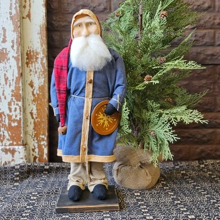 Santa Holding Redware Plate - 21" T