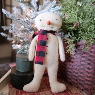 Snowman with Carrot Nose Plush Doll - 16"