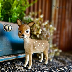 Whitetail Deer Fawn - 7" T x 8" W