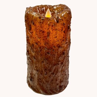 Cinnamon Clove Moving Flame Pillar Candle - 6"