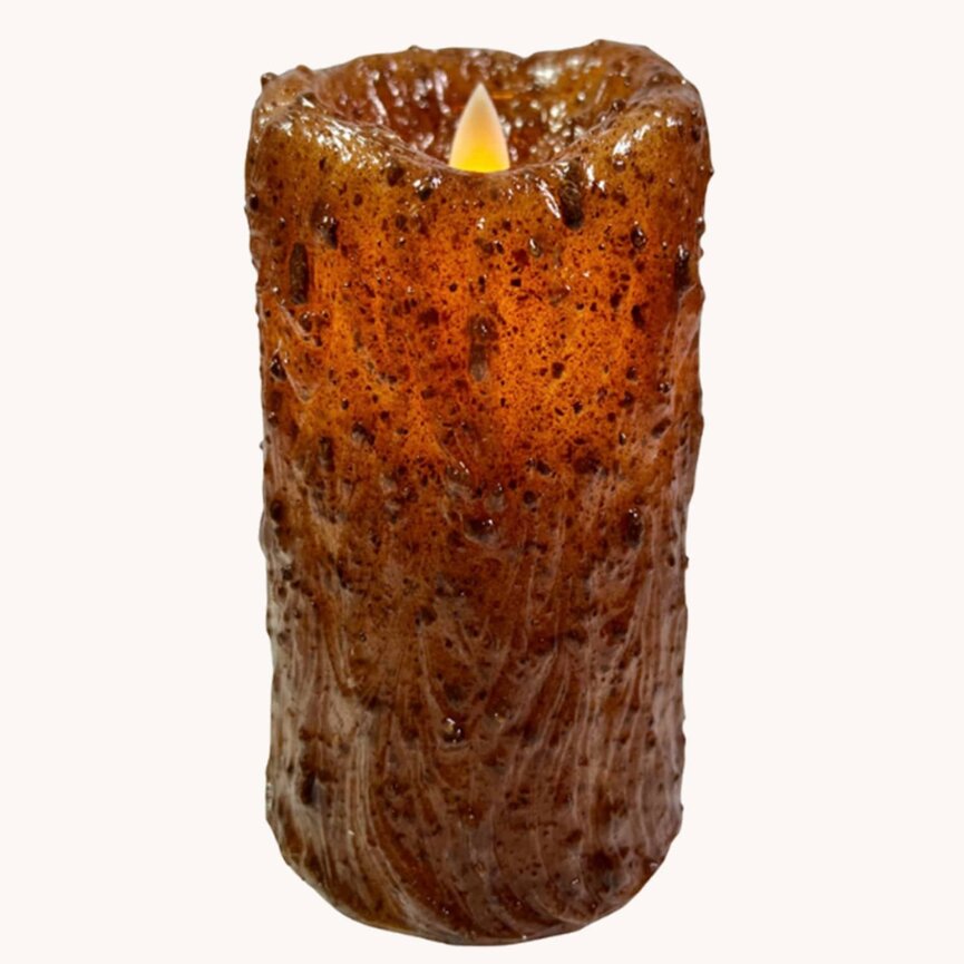Moving Flame Pillar Cinnamon Clove - 6"