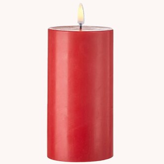 Red Pillar Candle Timered - 3" x 7"