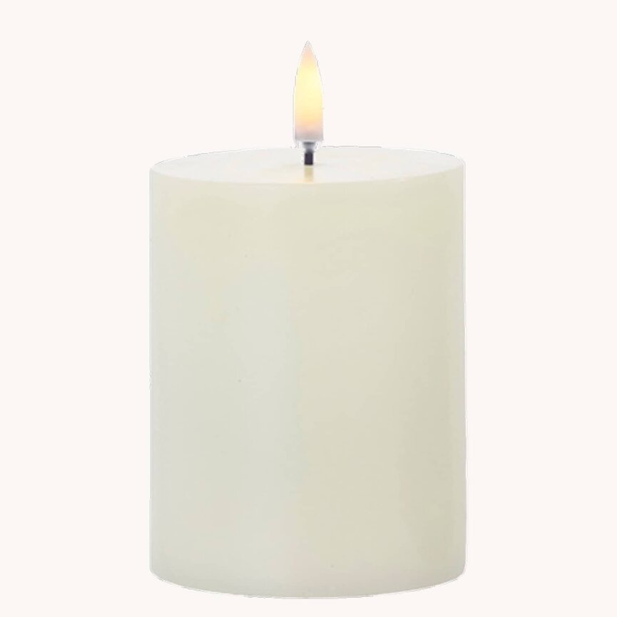 Ivory Pillar Candle Timer - 3" x 5"