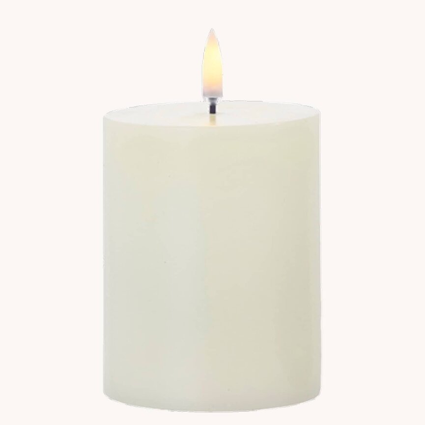 Ivory Pillar Candle Timer - 3" x 5"