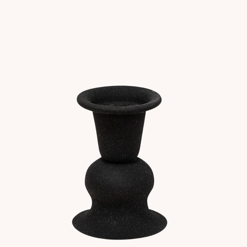 Alette Candle Holder - Black 3"