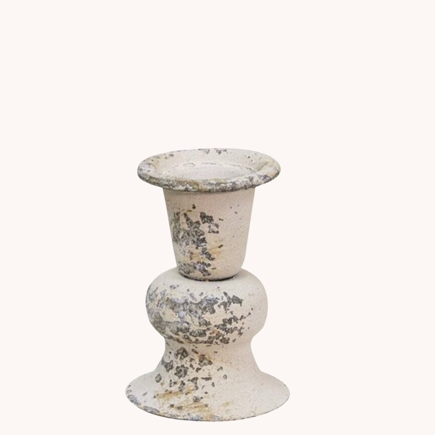 Alette Candle Holder - Cream 3" T