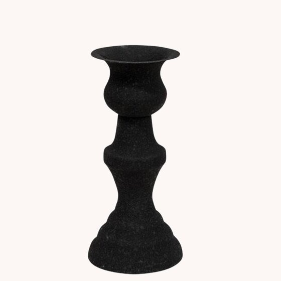 Alette Black Candle Holder - 5.5"