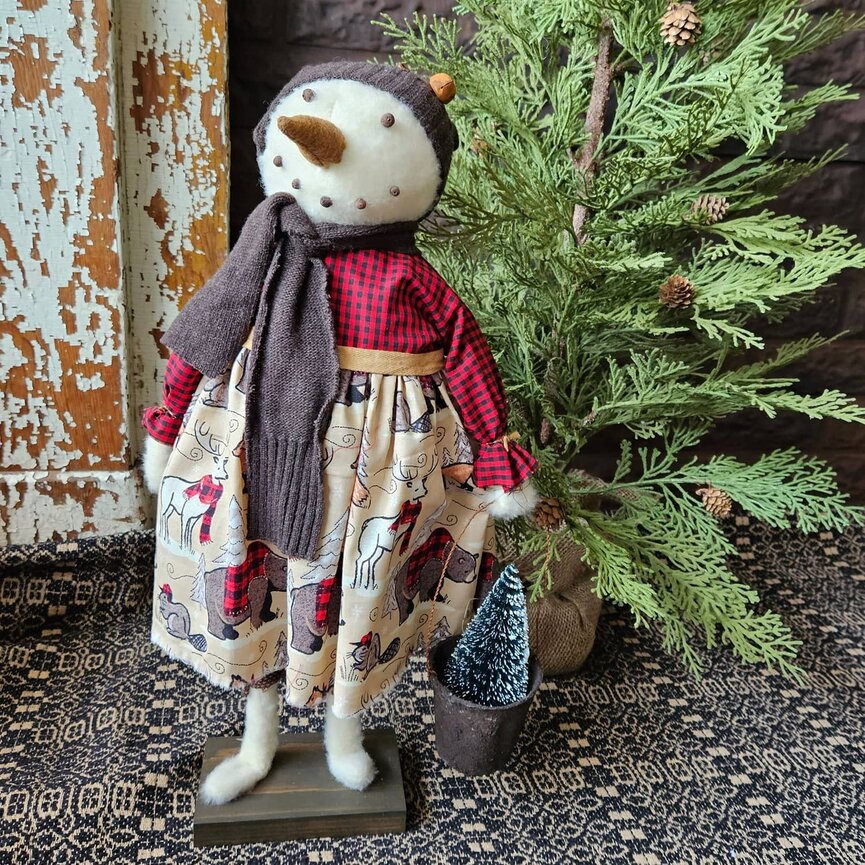 Snow Girl in Woodland Dress - 21"