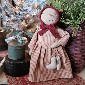 Snowgirl Holding Ice Skates - 15"