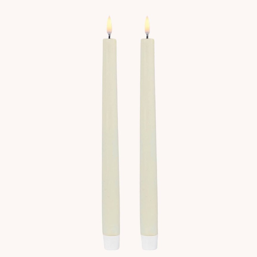 Taper Ivory Battery Operated Candle - Set of 2