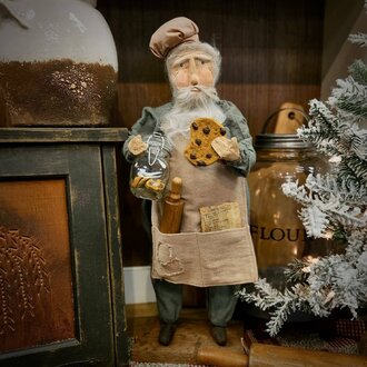 Green Suit Chocolate Chip Santa from the Baker Series 1 - 20"