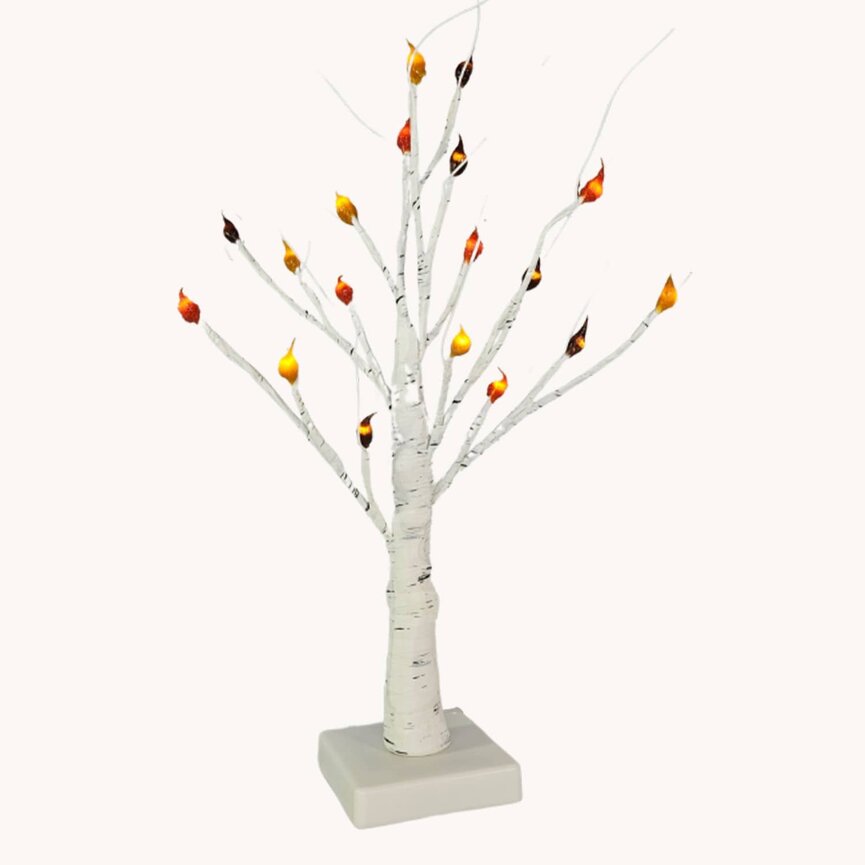 Fall Leaves 18 Count Birch Tree Lighted Branches - 20"
