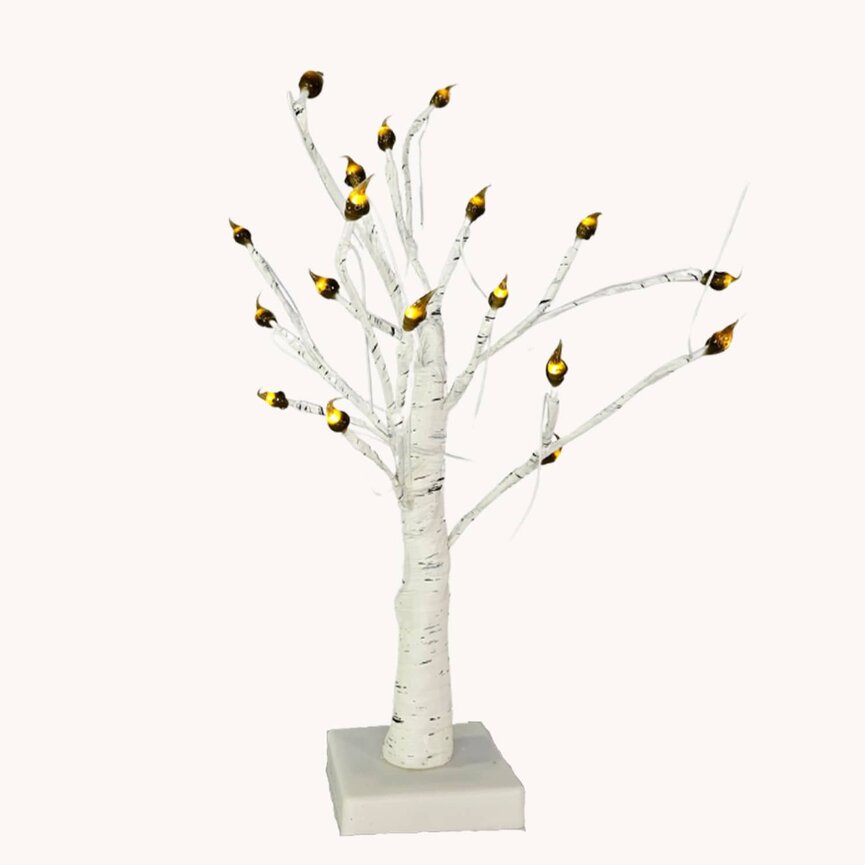 Olive 18 Count Birch Tree Lighted Branches - 20"